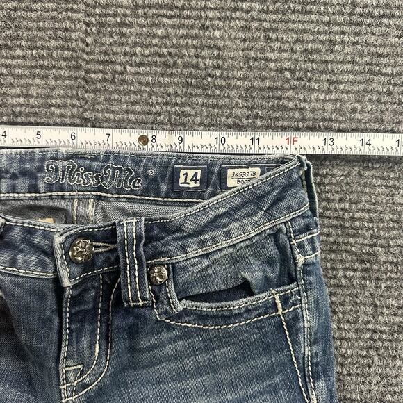 Y2K Womens Miss Me Bootcut Embroidered Pocket Jeans W24xL29 - Picture 6 of 7